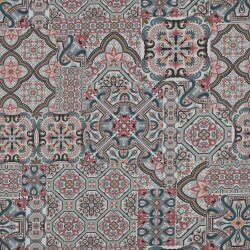 Canvas Digital orientalisches Mosaik - weiss/dunkelblau