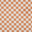 Popeline di cotone a scacchi piccoli - crema/arancio