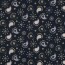 Popeline di cotone glitterato paisley - blu notte