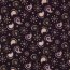 Katoen popeline glitter paisley - donkerpaars