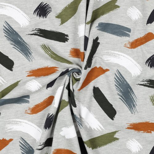 SOFT SWEAT MELANGE BRUSH STROKES - GREY MELANGE