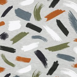 SOFT SWEAT MELANGE BRUSH STROKES - GREY MELANGE