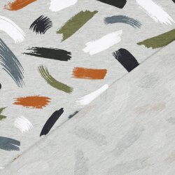 SOFT SWEAT MELANGE BRUSH STROKES - GREY MELANGE