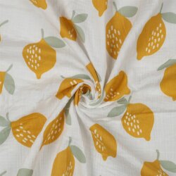 DOUBLE GAUZE LEMONS - WHITE