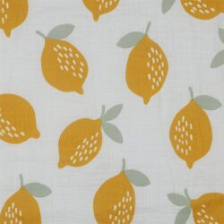 DOUBLE GAUZE LEMONS - WHITE