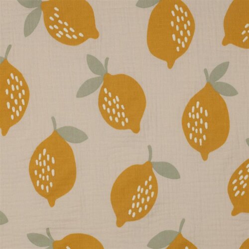 Musselin große Zitronen - sand