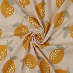 DOUBLE GAUZE LEMONS - SAND