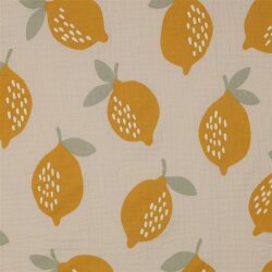 DOUBLE GAUZE LEMONS - SAND