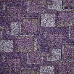 Viskose Popeline Patchwork - lila