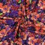 Baumwolljersey Digital Blumen - dunkelblau