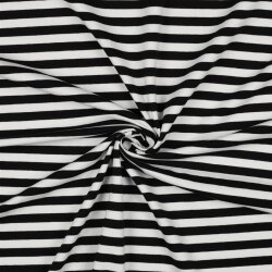 JERSEY YARN DYED STRIPES - NOIR