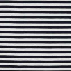 JERSEY YARN DYED STRIPES - NAVY