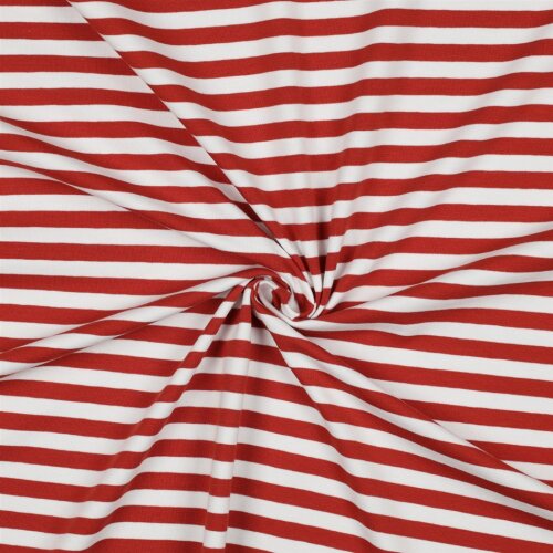 JERSEY YARN DYED STRIPES - BRIQUE