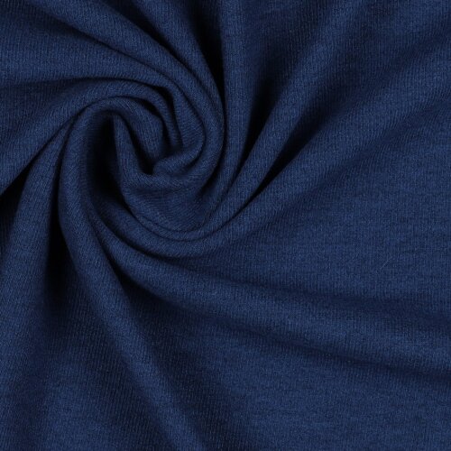 BRUSHED RIB JERSEY - DARK BLUE