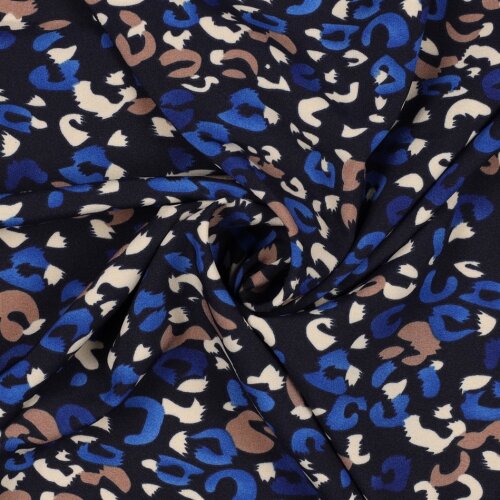 MAGNOLIA STRETCH ANIMAL SKIN - NAVY