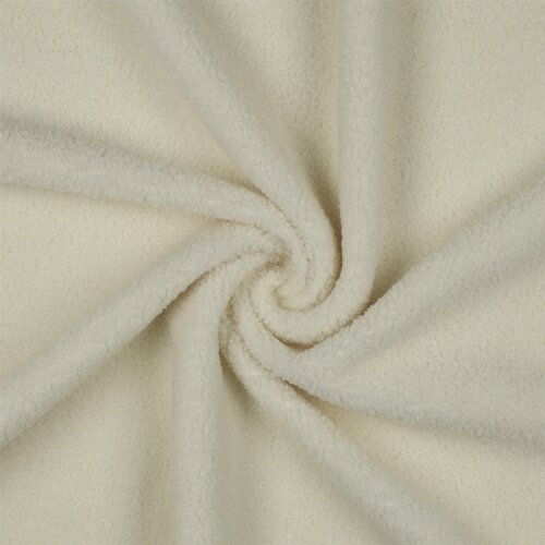 Teddystoff Doppelseitig Uni - creme