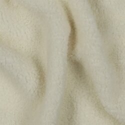 Teddystoff Doppelseitig Uni - creme