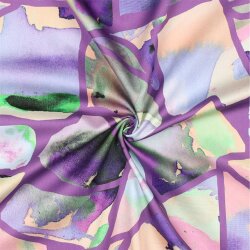 COTTON SATIN DIGITAL RESONATE NEON - VIOLET