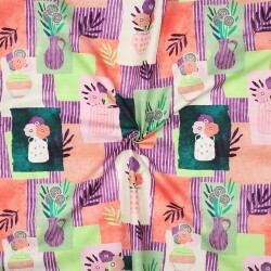 Canvas Digital bunte Vasen - pastellrosa