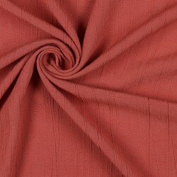 LINEN VISCOSE CRINKLE - CLAY