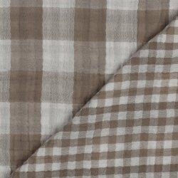 DOUBLE SIDED DOUBLE GAUZE CHECK - SABLE