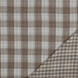 DOUBLE SIDED DOUBLE GAUZE CHECK - SABLE