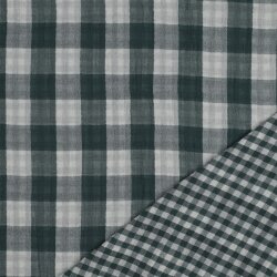 DOUBLE SIDED DOUBLE GAUZE CHECK - CYAN