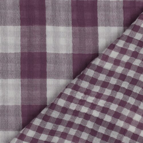 DOUBLE SIDED DOUBLE GAUZE CHECK - GRAPE
