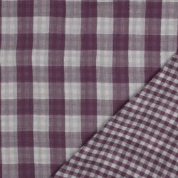DOUBLE SIDED DOUBLE GAUZE CHECK - GRAPE