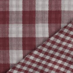 DOUBLE SIDED DOUBLE GAUZE CHECK - BOIS DE ROSE