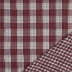 DOUBLE SIDED DOUBLE GAUZE CHECK - BOIS DE ROSE