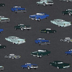Baumwolljersey Oldtimer - anthrazit