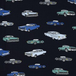 Baumwolljersey Oldtimer - nachtblau