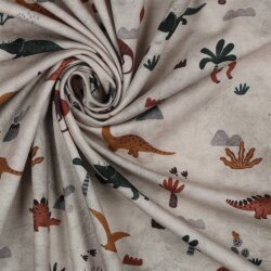 JERSEY DIGITAL DINOS - TAUPE