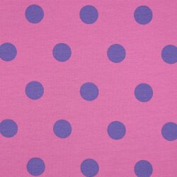 FRENCH TERRY A POIS GRANDI - FUCSIA
