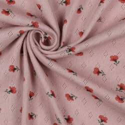 Pizzo in jersey a maglia fine a forma di piccolo fiore -...