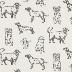 Canvas Hunde - creme/mittelgrau