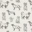 Canvas Hunde - creme/mittelgrau