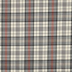 Gabardine Schottenkaro Stretch - creme/grau/orange