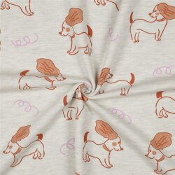 Ganzjahressweat  Hunde - creme meliert