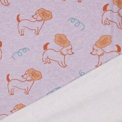 Ganzjahressweat  Hunde - lila Melange