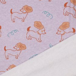 Ganzjahressweat  Hunde - lila Meliert
