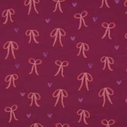 Ganzjahressweat Digital BOWS & Herzen - fuchsia
