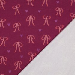 Ganzjahressweat Digital BOWS & Herzen - fuchsia