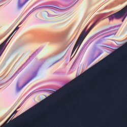 Softshell Digital flüssiges Metall - pink/orange