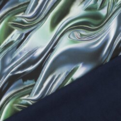 Softshell Digital flüssiges Metall - jeansblau/grün