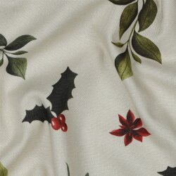Canvas Digital Weihnachten Blumen - leinen LOOK