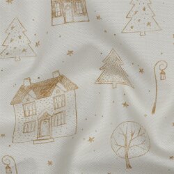 Canvas Digital Weihnachten HOME - altweiss