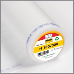 Vlieseline H180 weiß 90cm - Bügeleinlage