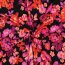 Baumwolljersey Digital Blumen - schwarz